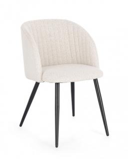 Jedálenská stolička Queen ivory - bouclé