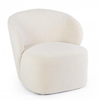 Kreslo Babila natural biela - bouclé