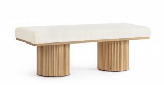Lavica Floriana Natural - biela bouclé