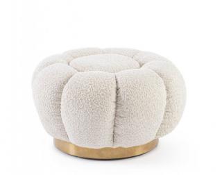 Puf Florel natur - bouclé