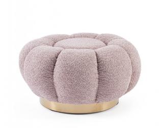 Puf Florel staroružová - bouclé