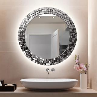 Zrkadlo Aurea Silver LED Rozmer: Ø 70 cm
