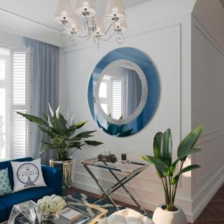 Zrkadlo Elegance Blue Rozmer: Ø 100 cm