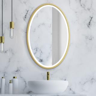 Zrkadlo Nordic Oval Gold LED Rozmer zrkadla: 50 x 70 cm