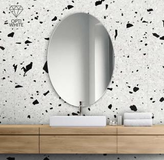 Zrkadlo Oval Opti white Rozmer: 60 x 85 cm