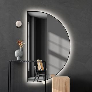 Zrkadlo Portal Wide LED Black Rozmer: 100 x 60 cm