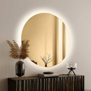 Zrkadlo Round Gold LED Rozmer: Ø 140 cm
