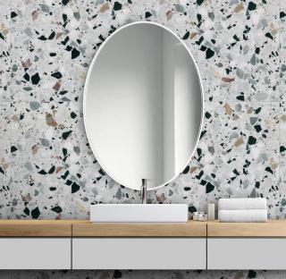Zrkadlo Scandi Slim Owal White Rozmer: 50 x 75 cm