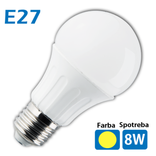 LED žiarovka 16 x SMD 5630 E27 8W teplá