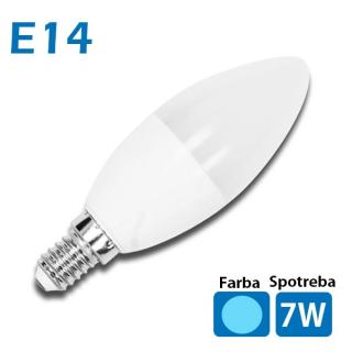 LED žiarovka A5 C37 E14 7W studená