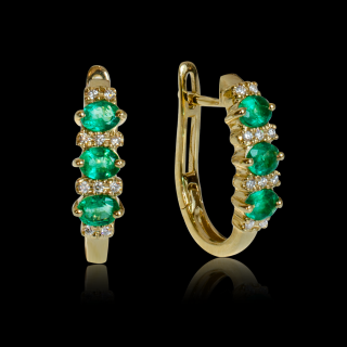 Diamantové náušnice so smaragdmi LEA1502.SP