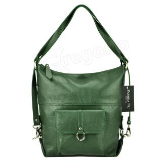 Dámska kabelka a batoh 2 v1 Gregorio 19-001 - tmavo zelená