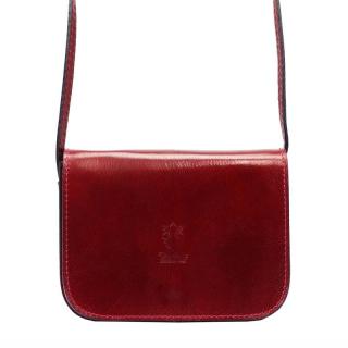 Dámska kožená kabelka Florence 43 - tmavo červená