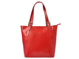 Dámska kožená kabelka L. Artigiano 8470 - červená