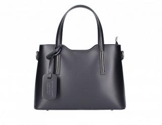 Dámska kožená kabelka M9018 - čierna
