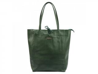 Dámska kožená kabelka MiaMore 01-014 Z Dollaro-tmavo zelená