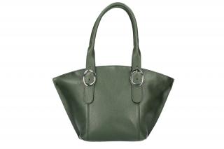 Dámska kožená kabelka S7196 - zelená