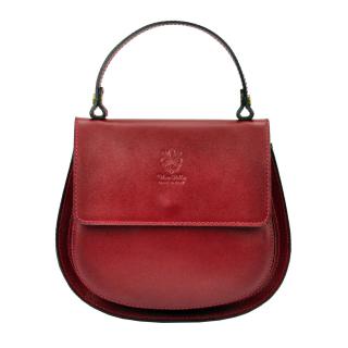 Dámska kožená kabelka Vera Pelle 511- červená