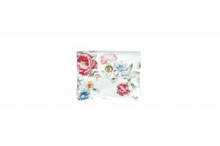 Dámska kožená peňaženka Gora A363- biela/kvetinový vzor
