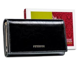Dámska kožená peňaženka Peterson PL466 - čierna