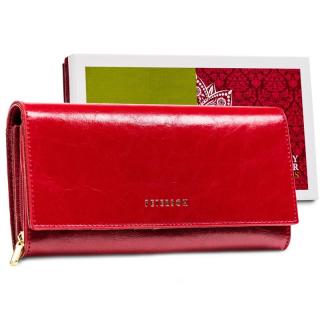 Dámska kožená peňaženka Peterson PTN PL-409 - červená