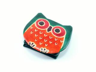Detská peňaženka sova - zelená