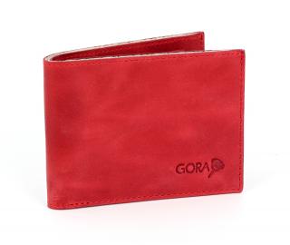 Kožená peňaženka GORA slim G01 - červená