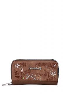 Krásna veľká peňaženka na zips Sweet & Candy MYC916 - tmavo hnedá