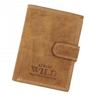 Pánska kožená peňaženka ALWAYS WILD N4L P CHM 1034 svetlo hnedá