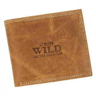 Pánska kožená peňaženka Always Wild- N992-P-CHM/1065 svetlo hnedá