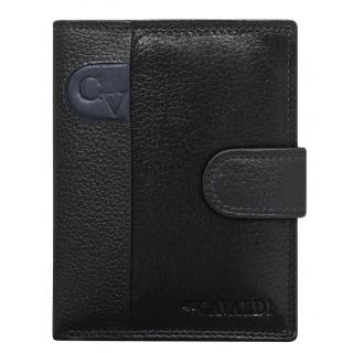 Pánska kožená peňaženka Cavaldi N4L-SCV - čierna / modrá