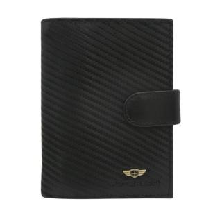 Pánska kožená peňaženka Peterson 348Z-CA - čierna
