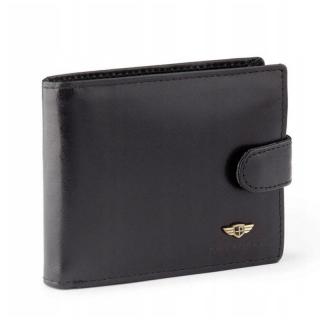 Pánska kožená peňaženka Peterson 380Z 2-1-1 – čierna