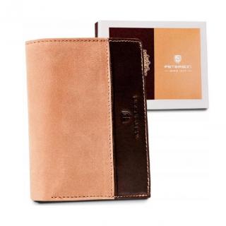 Pánska kožená peňaženka Peterson – N4-SHS sv.hnedá - hnedá