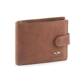 Pánska kožená peňaženka Peterson PTN 304Z 2-1-4 - hnedá