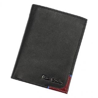 Pánska kožená peňaženka Pierre Cardin 326 TILAK75 - čierna, červená