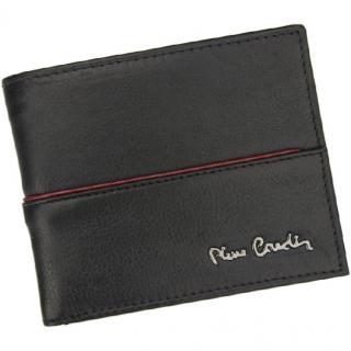 Pánska kožená peňaženka Pierre Cardin - čierna, červená