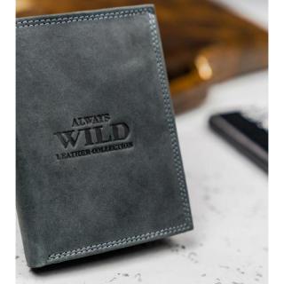 Pánska kožená peňaženka Wild N4-P-CHM/0983 čierna