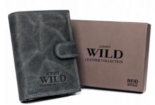 Pánska kožená peňaženka Wild N4L-P-CHM/1010 - čierna