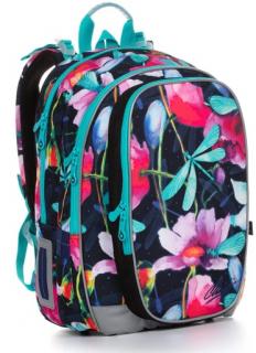 Školský batoh s vážkami a kvetmi MIRA 20007