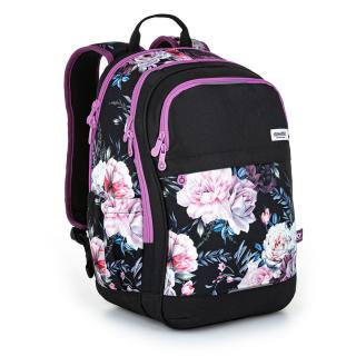Študentský batoh s kvetinami RUBI 22027