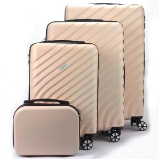 Súprava Cestovných kufrov Gregorio W6007 – béžový/magnólia