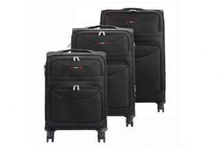 Súprava textilných cestovných kufrov Jony 8981 čierna
