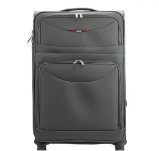 Textilný cestovný kufor Jony 8981 sivá - malý