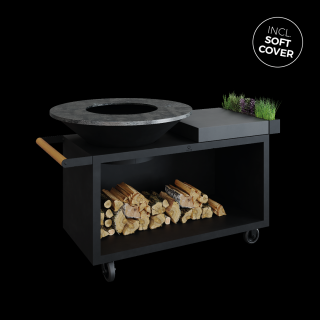 ZÁHRADNÝ KRUHOVÝ GRIL OFYR ISLAND BLACK 100 PRO CERAMIC GREY
