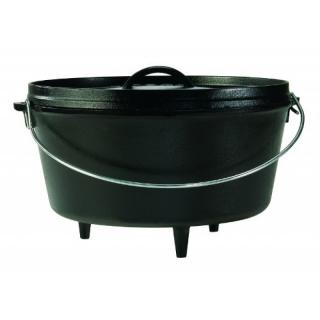 Dvojitý liatinový hrniec Lodge Camp Dutch Oven s pokrievkou 7,6 l