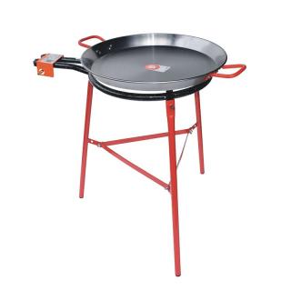 Set horák M50 Paella 50 cm dva okruhy, stojan a panva leštená oceľ 60 cm (Ideálny varič na varenie nielen pod šírym nebom)