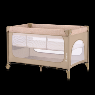 Multifunkčná cestovná postieľka Lionelo Jasmin easy fold beige sand (2 výšky nastavenia matraca!)