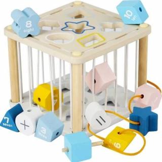Multifunkčná montessori edukačná kocka 22885 (interaktívna multifunkčná hračka )