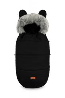 Sensillo Zimný fusak SIERRA black 100x50 (s kožušinkou, black, čierny)